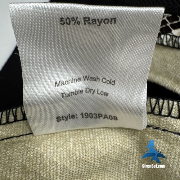 1151 NWT Choosy Elizabeth Faux Leather Pants – Size 4 - Black/Cream Snakeskin - Picture 14 of 16